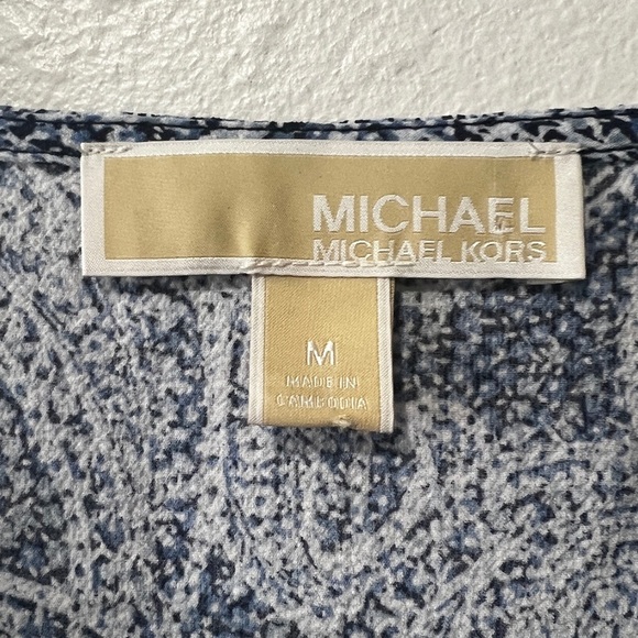 Michael Kors Paisley Wrap Short Sleeve Blouse - Medium - Picture 8 of 9